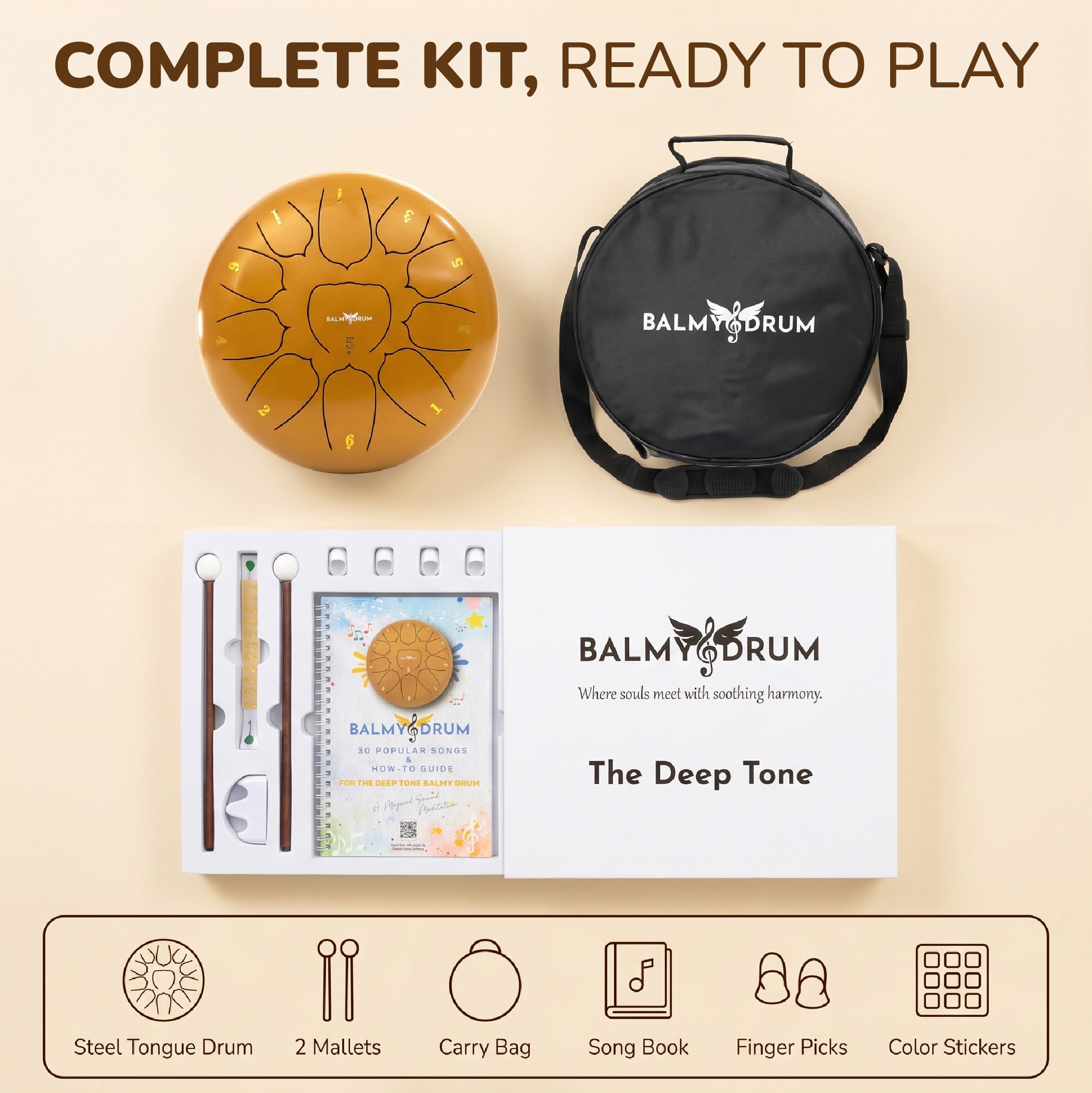 Amazon.co.jp: The Balmy Drum - 11 Note 10インチ スチール舌ドラム